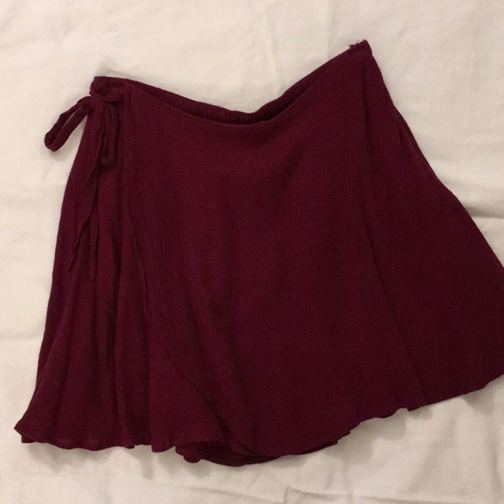 Maroon skater skirt